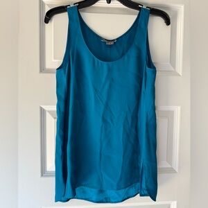 Vince Turquoise Silk Tank Top Blouse Size XXS
